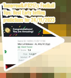 Prediction of tomorrow matches and correct score